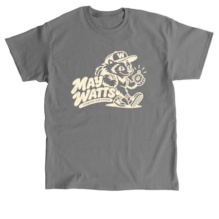 Front Only Design in Cream, a Charcoal Classic Unisex Tee