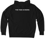 The Tide is Rising Performance Gear, a Black Nike Club Fleece Pullover Hoodie (back-view)
