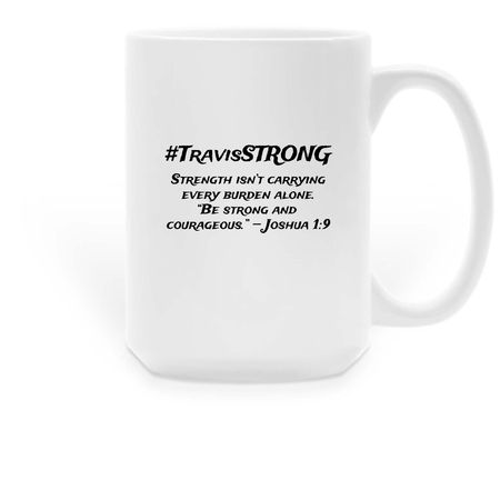 #TravisSTRONG | HYROX DC 2026, a White Large Coffee Mug