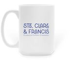 SCF Logo Mug, a White Large Coffee Mug (back-view)