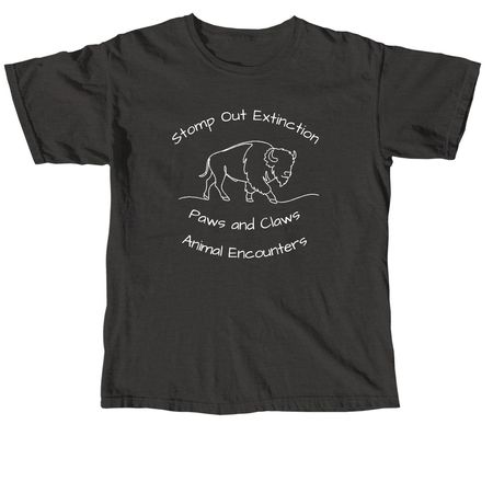 Stomp Out Extinction Bison, a Pepper Comfort Colors Unisex Tee