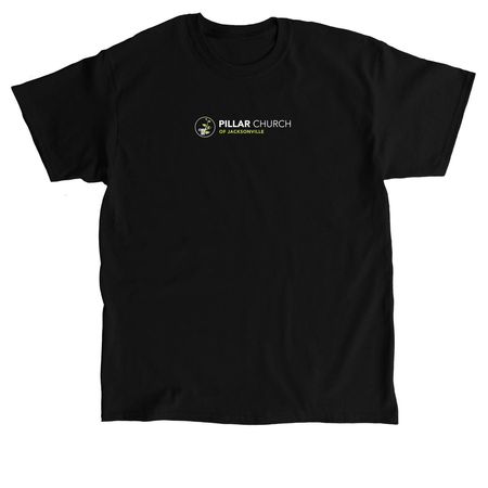 Pillar Jax White Logo, a Black Classic Unisex Tee