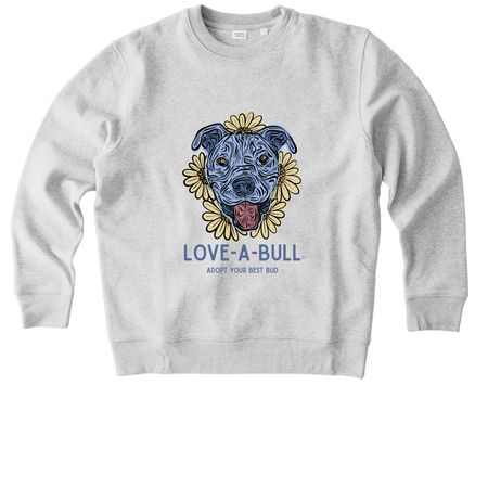 Adopt Your Best Bud, a Cool Heather Grey Stanley/Stella Unisex Changer 2.0 Crewneck Sweatshirt