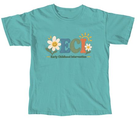 ECI - Flower, a Seafoam Comfort Colors Unisex Tee