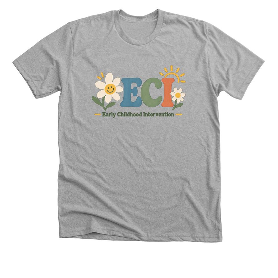 ECI - Flower, a Athletic Heather Premium Unisex Tee