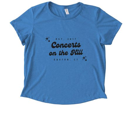 Women's Scoop Neck Tee, a Azure Blue Allmade Eco Triblend Women?s Scoop Neck Tee