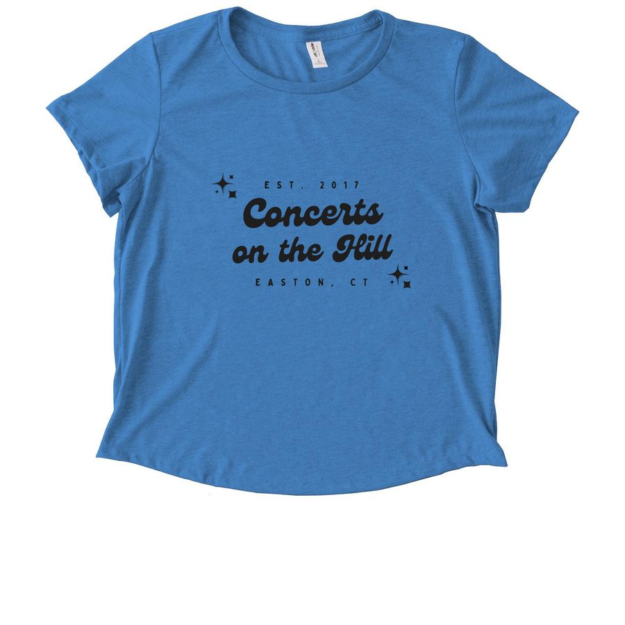 Women's Scoop Neck Tee, a Azure Blue Allmade Eco Triblend Women?s Scoop Neck Tee