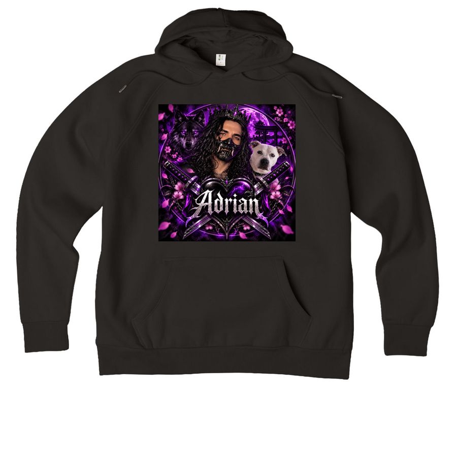 Hercules and Adrian, a Deep Black Allmade Organic CVC Pullover Hoodie