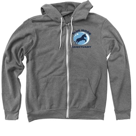 Blue Moon Zip-Up Hoodie, a Deep Heather Zip Up Hoodie