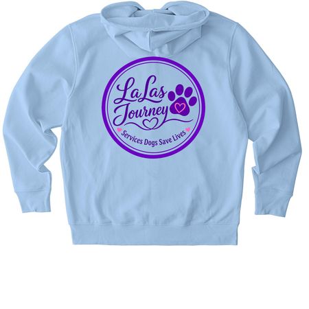 Service Dogs Save Lives&nbsp;, a Blue Soul Stanley/Stella Unisex Cultivator 2.0 Zip Up Pullover Hoodie (back-view)