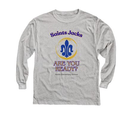 North Elementary School Shirt Fundraiser, a Sport Grey Youth Long Sleeve Tee