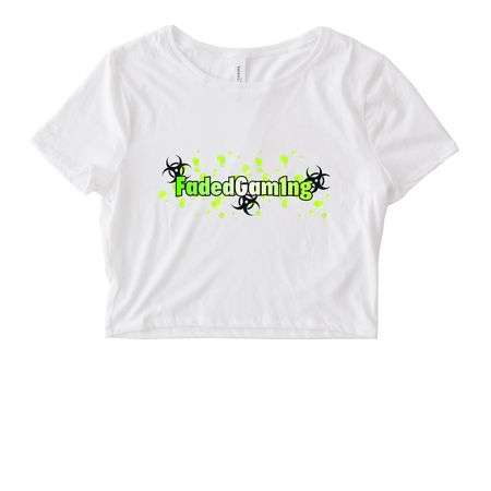 Toxic Mutation, a White Women's Fitted Cropped Tee