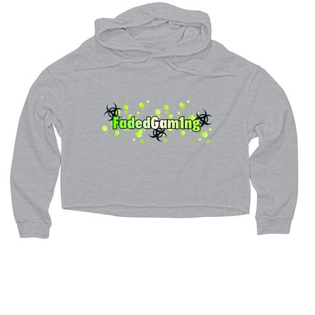 Toxic Mutation, a Grey Heather Women?s Lightweight Cropped Hoodie