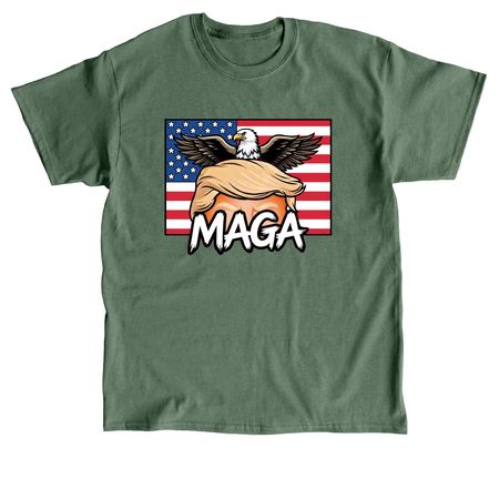 MAGA Hair Tees & Hoodies, a Military Green Classic Unisex Tee