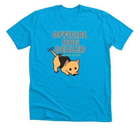 Official Dog Dealer, a Neon Blue Premium Unisex Tee