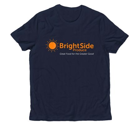 BrightSide Produce, new logo!, a Night Sky Navy Allmade Organic Cotton Unisex Tee