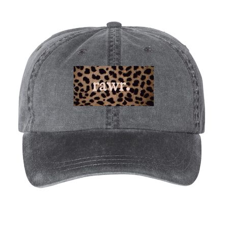womens hat&nbsp;, a Black Printed Pigment Dye Baseball Cap