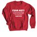 Holiday Nuthouse (LSAM) | Luke 2:10, a Red Crewneck Sweatshirt