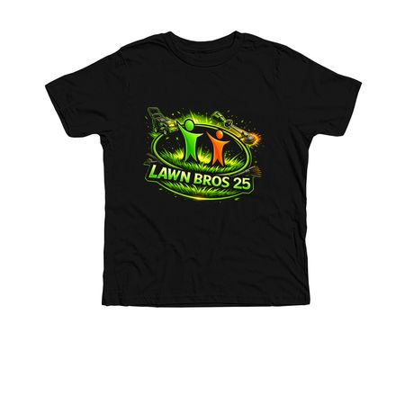 LawnBros25, a Solid Black Blend Premium Youth Tee
