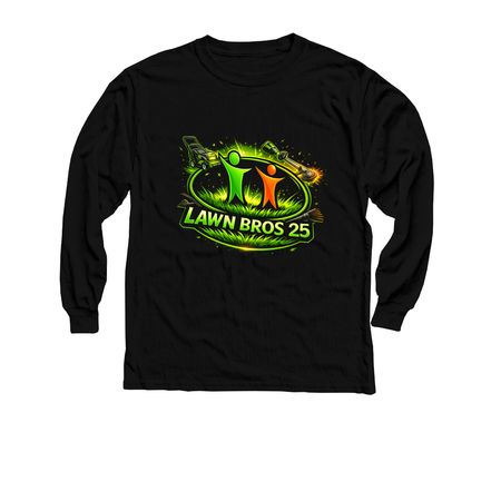 LawnBros25, a Black Youth Long Sleeve Tee