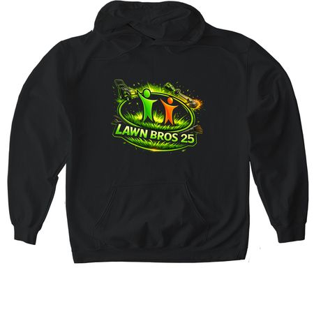 LawnBros25, a Black Gildan Softstyle Pullover Hoodie