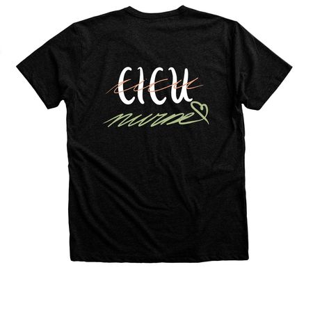 Spooky CICU Shirts!, a Black Heather Premium Unisex Tee (back-view)