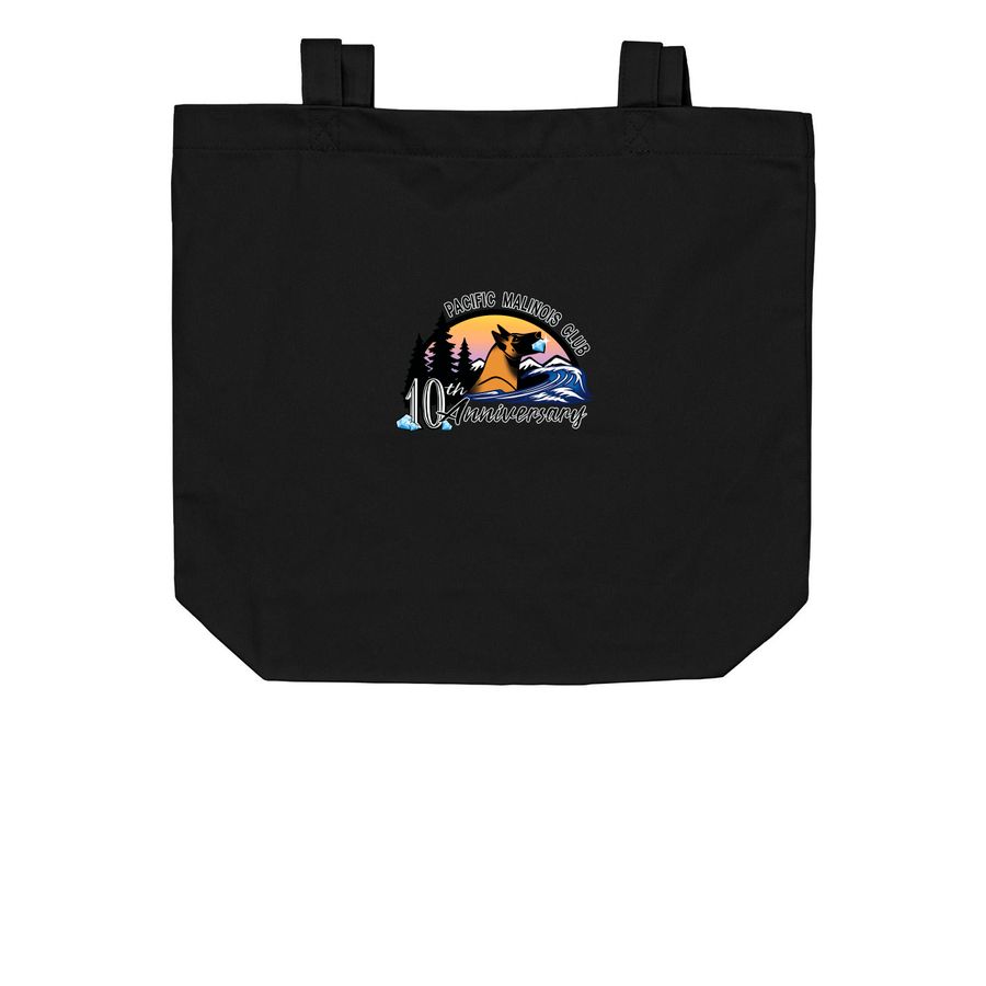 PMC 10 Year, a Black Organic Cotton Tote Bag