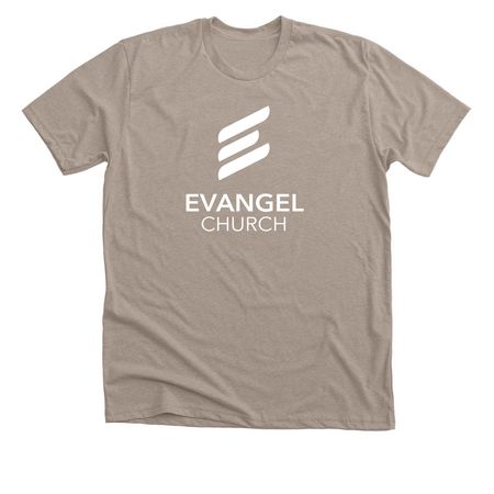 2026 Evangel Church Merch-large logo, a Heather Stone Premium Unisex Tee