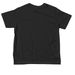 Little Abe's Classic - White Print, a Black Toddler Tee (back-view)