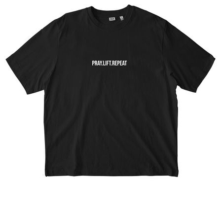 Pray.Lift.Repeat, a Black Stanley/Stella Unisex Freestyler Heavyweight Tee