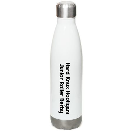 Water Bottle, a White Stainless Steel Water Bottle
