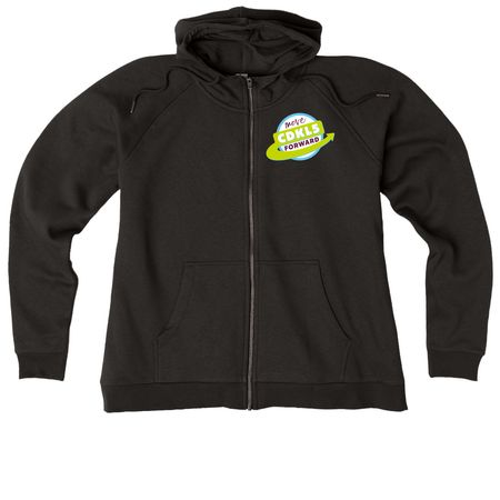 Move CDKL5 Forward Zip Up Hoodie, a Deep Black Allmade Women?s Organic CVC Zip-Up Hoodie