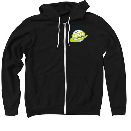 Move CDKL5 Forward Zip Up Hoodie, a Black Zip Up Hoodie