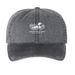Hats with White Logo, a Black Printed Pigment Dye Baseball Cap