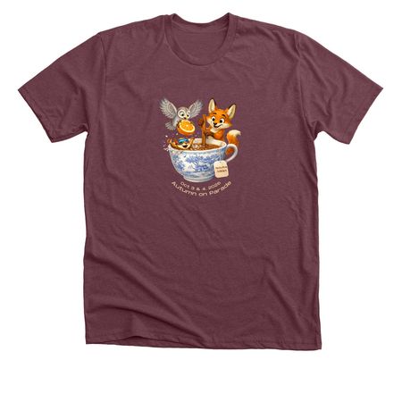 2026 Autumn Antics&nbsp;AOP Merch, a Heather Maroon Premium Unisex Tee