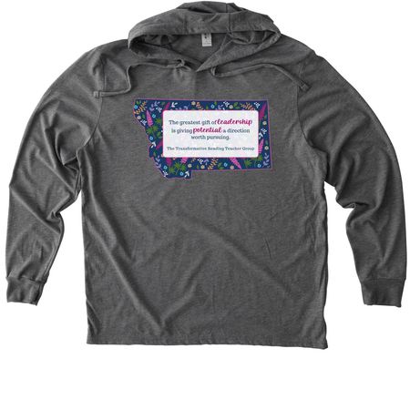 The greatest gift of leadership, a Aluminum Grey Allmade Eco Triblend Hoodie Tee