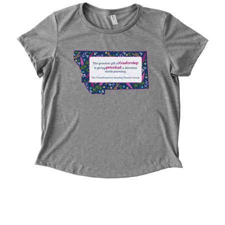 The greatest gift of leadership, a Aluminum Grey Allmade Eco Triblend Women?s Scoop Neck Tee