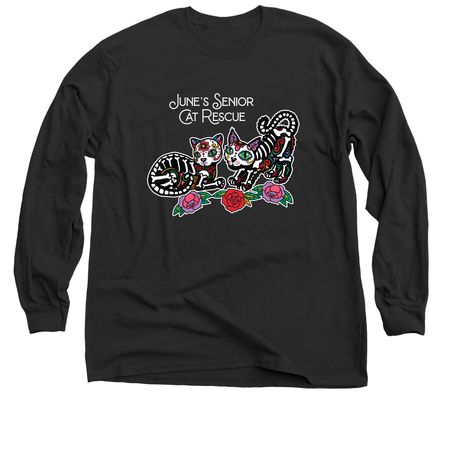 June's Senior Cat Rescue, a Black Classic Long Sleeve Tee