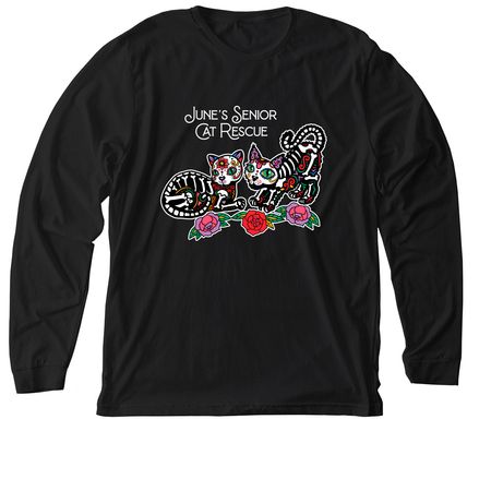 June's Senior Cat Rescue, a Solid Black Blend Premium Long Sleeve Tee