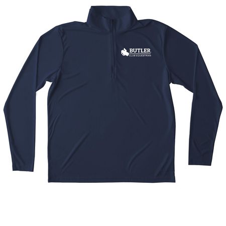 Butler University Club Equestrian, a True Navy Unisex Performance Quarter Zip Pullover