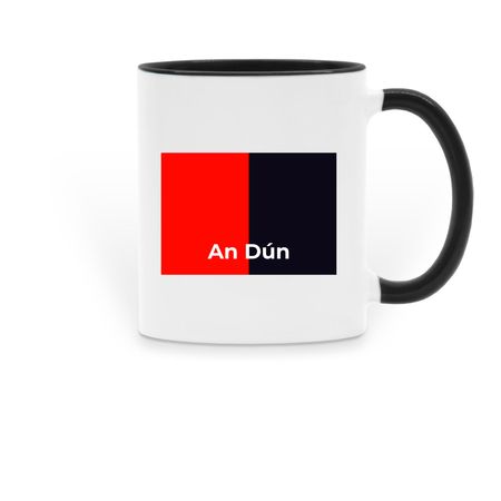An D?n, a Black Two-Tone Ceramic Mug