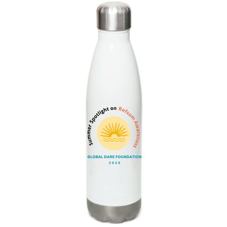 Summer Spotlight Water Bottle, a White Stainless Steel Water Bottle