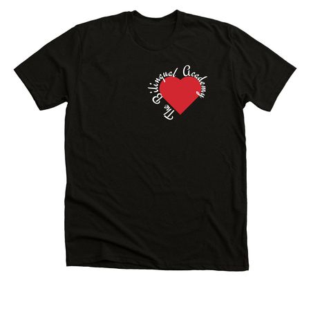 The Bilingual Academy--Valentine's Day, a Solid Black Blend Premium Unisex Tee
