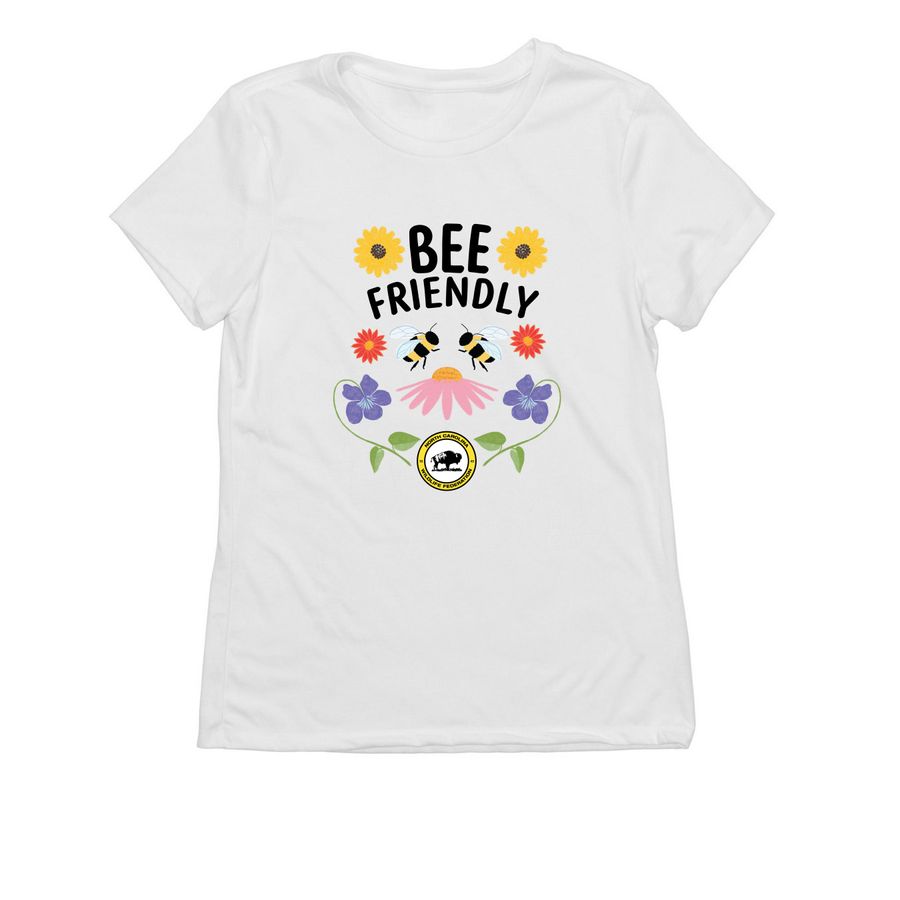 Bee Friendly, a Bright White Allmade Eco Triblend Women?s Tee