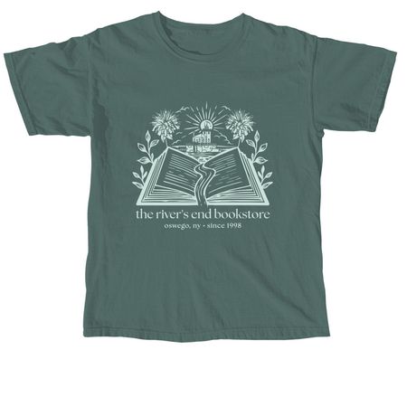 river's end bookstore shirt, a Blue Spruce Comfort Colors Unisex Tee