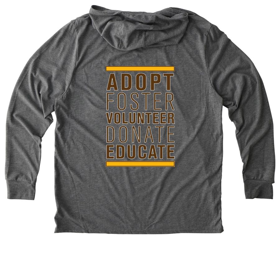 Limited Edition GMSP Summer Logo, a Aluminum Grey Allmade Eco Triblend Hoodie Tee (back-view)