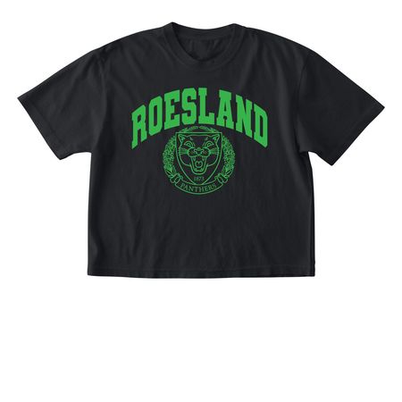 Preppy Peppy Green (100% cotton), a Black Comfort Colors Boxy Tee