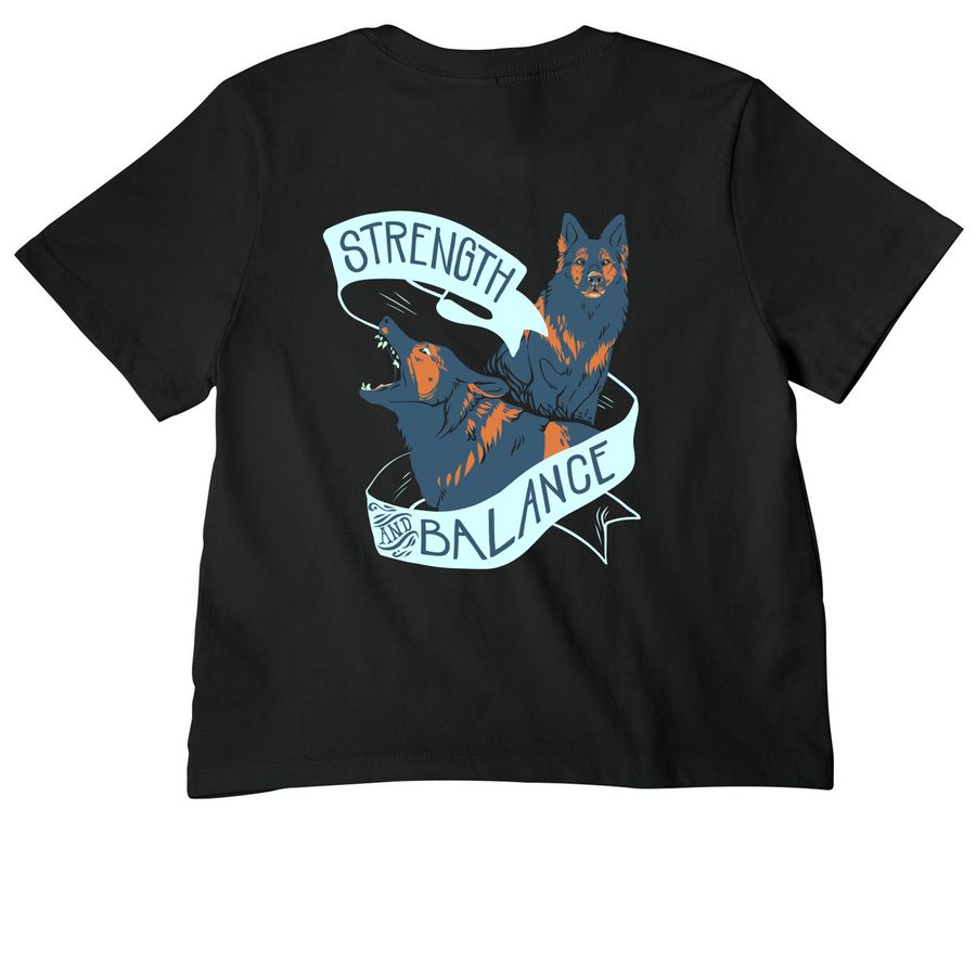 Strength & Balance GSD, a Vintage Black Women's Heavyweight Tee