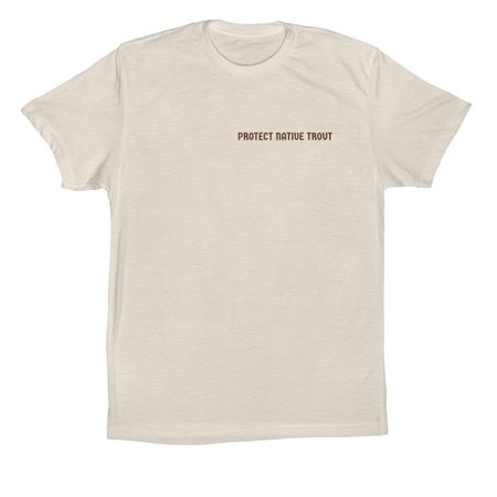 Protect Native Trout - Back Design, a Dust Premium Cotton Tee