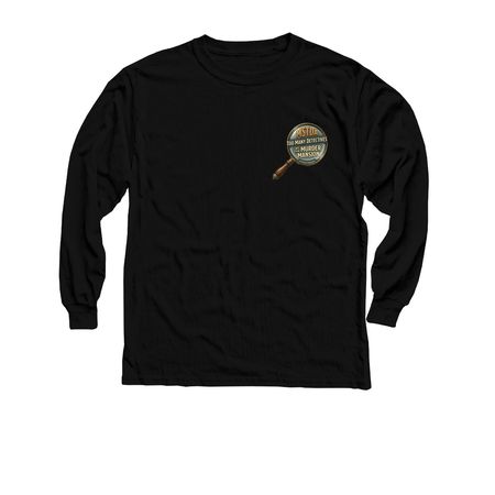 Too Many Detectives No Cast List, a Black Youth Long Sleeve Tee